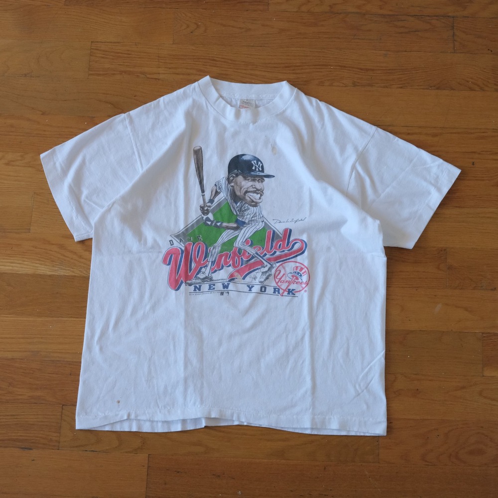 Salem Sportswear Dave Winfield Mens White Vintage NY Yankees Baseball Shirt XL